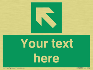 Custom Arrow Top Left Sign